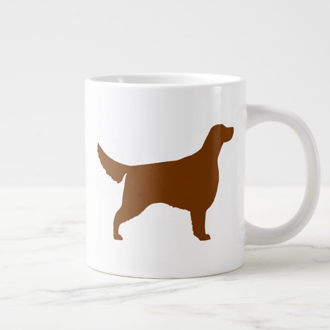 Taza De Café Gigante Siluetas irlandesas de raza de perro (Derecha)