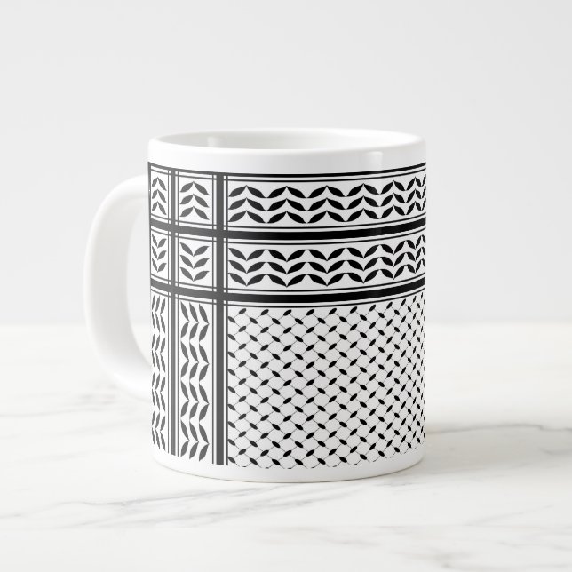 Taza De Café Gigante Símbolo de Keffiyeh del patrón de resistencia de P (Izquierda)