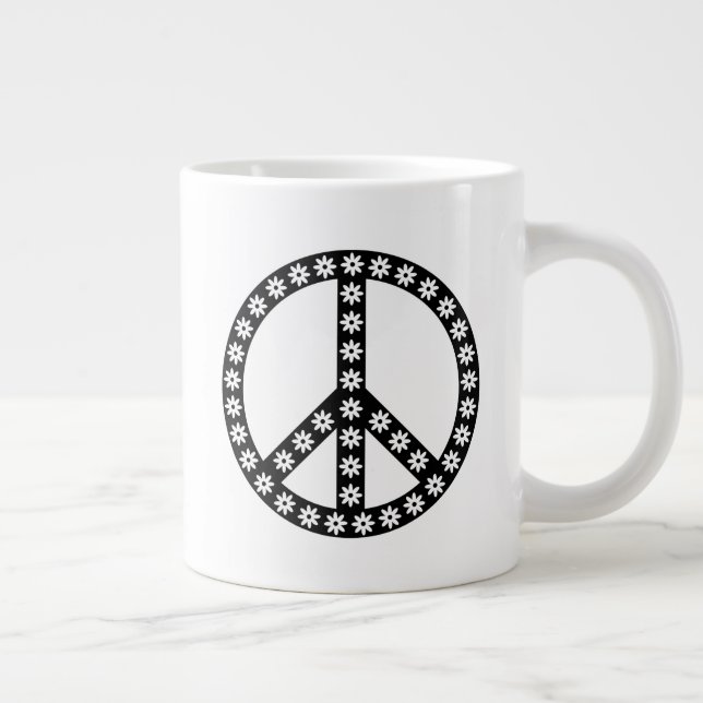 Taza De Café Gigante Símbolo de paz de margaría (Derecha)