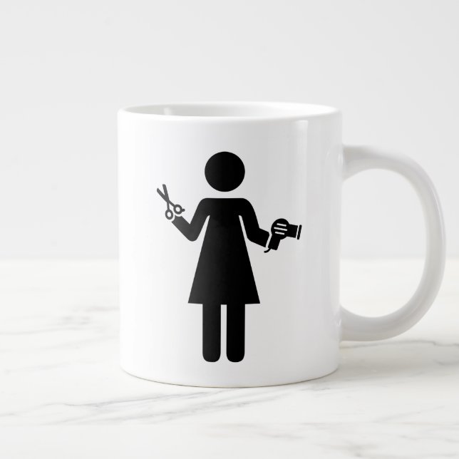 Taza De Café Gigante Símbolo de peluquero (Derecha)
