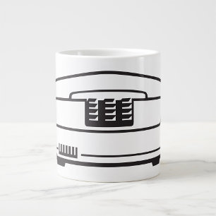 Taza De Café Gigante Símbolo del teléfono antiguo
