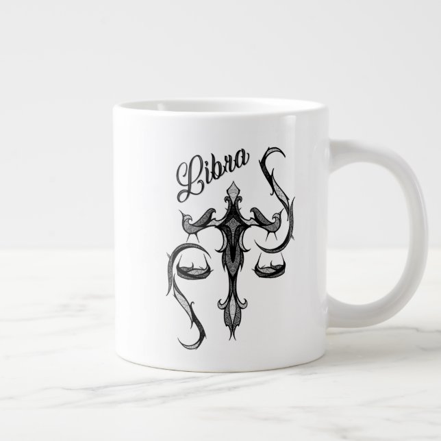 Taza De Café Gigante Símbolo libra zodiac (Derecha)