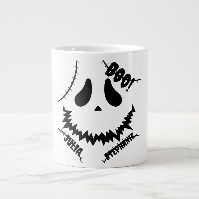 Taza De Café Gigante Simple Happy Halloween Familia y amigos (Frente)