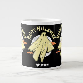 Taza De Café Gigante Simple Happy Halloween fantasma