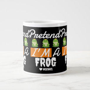 Taza De Café Gigante Simple Happy Halloween finge que soy una rana