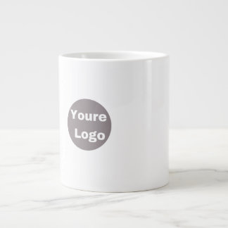 Taza De Café Gigante Simple Logo and Text Business  personallze