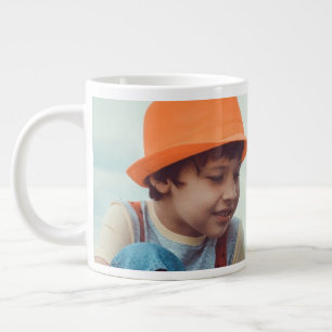 Taza De Café Gigante SIMPLE MINIMAL añada tu nombre de foto navidades 