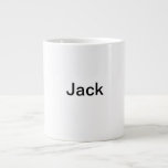 Taza De Café Gigante SIMPLE MINIMAL añada tu nombre personalizado groom<br><div class="desc">diseño</div>