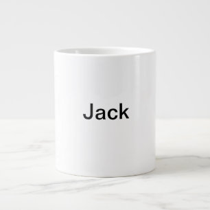 Taza De Café Gigante SIMPLE MINIMAL añada tu nombre personalizado groom