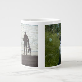 Taza De Café Gigante Simple personalizado dos fotos