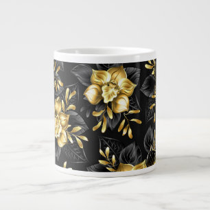 Taza De Café Gigante Sin inconvenientes con las orquídeas de joyas