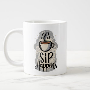 Taza De Café Gigante Sip Happene Coffee House Old Classic Style