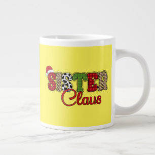 Taza De Café Gigante Sister Claus - Diseños de Navidades