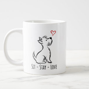 Taza De Café Gigante Sit-Stay-Love Westie
