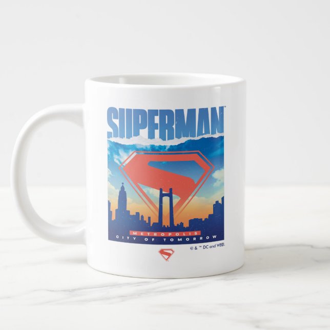 Taza De Café Gigante Skyline de Superman Metropolis (Izquierda)