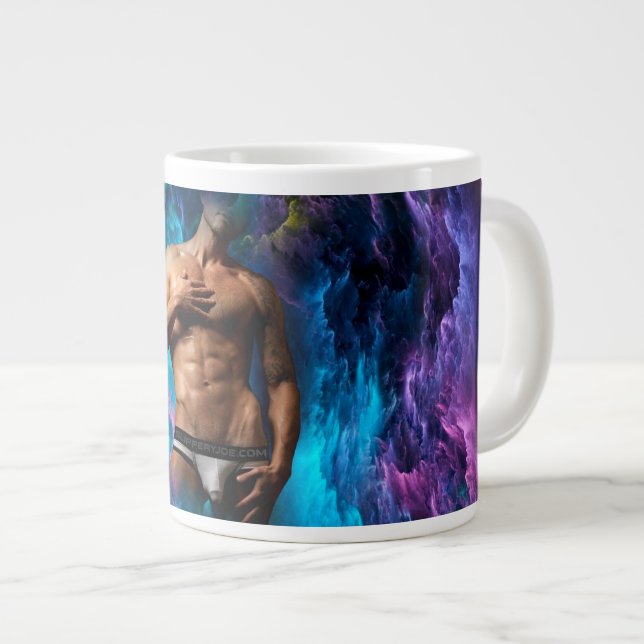 Taza De Café Gigante SlipperyJoe hombre muscular macizo de ropa interio (Derecha)