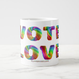 Taza De Café Gigante SlipperyJoe voto amor igualdad pelaje de colores d