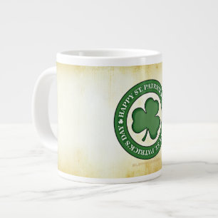 Taza De Café Gigante SlipperyJoe's día de San Patricio brillante trébol