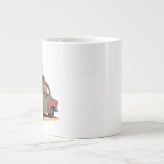 Taza De Café Gigante Sloth and Bunny Cartoon Road Trip Adventure