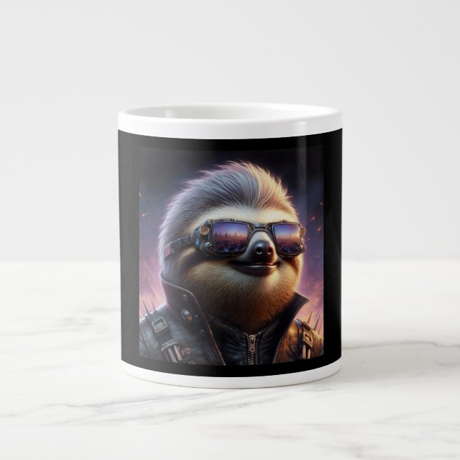 Taza De Café Gigante Sloth Cyberpunk (Frente)