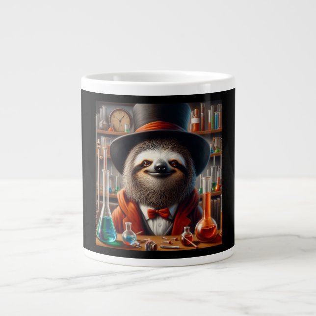 Taza De Café Gigante Sloth Mad Scientist (Frente)