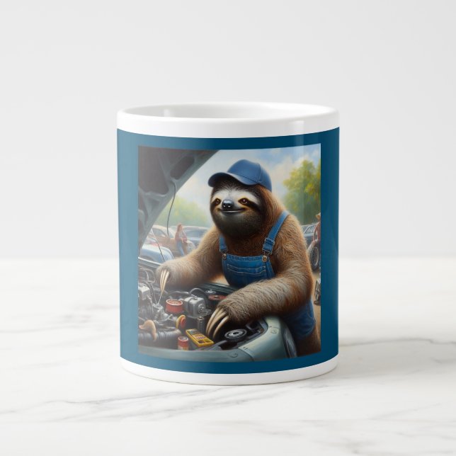 Taza De Café Gigante Sloth Mechanic (Frente)