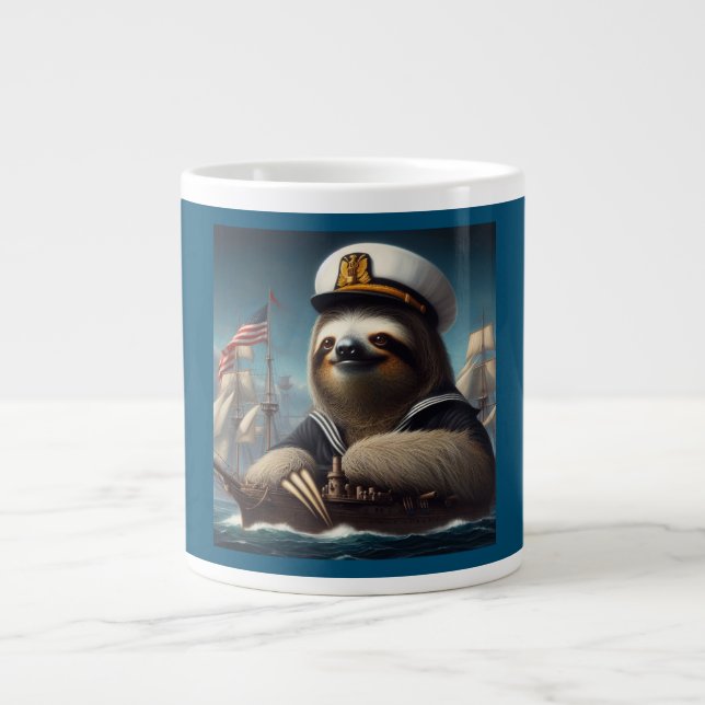Taza De Café Gigante Sloth Sailor (Frente)