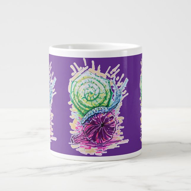 Taza De Café Gigante Snail in the Fig (Frente)