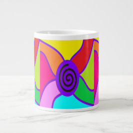 Taza De Café Gigante Snazzy Dizzy big colors art designed for a blast L