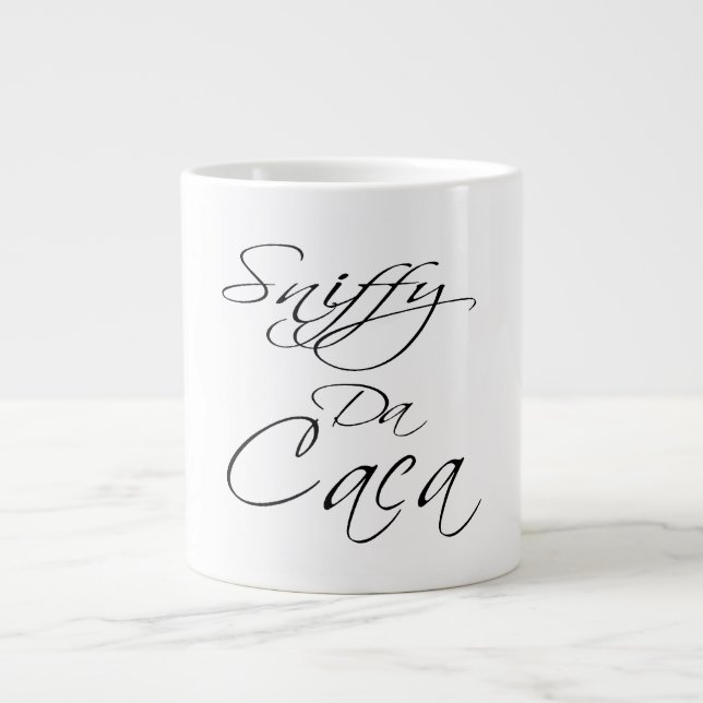 TAZA DE CAFÉ GIGANTE SNIFFY DA CACA (Frente)