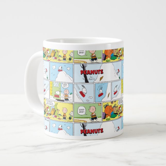 Taza De Café Gigante Snoopy Sled Riding Food Dish (Izquierda)