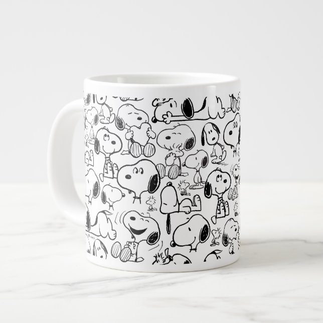 Taza De Café Gigante Snoopy Smile Giggle Lauggle Pattern (Izquierda)