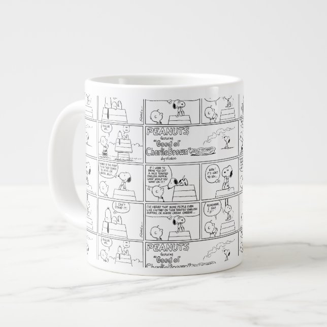 Taza De Café Gigante Snoopy y Charlie Brown | Muffin inglés (Izquierda)
