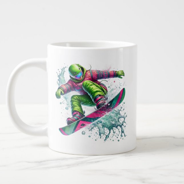 Taza De Café Gigante Snowboarder Jumbo  (Izquierda)