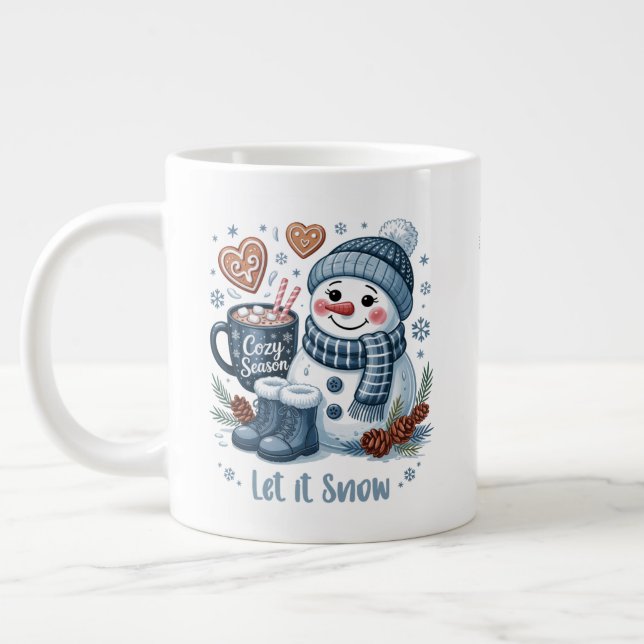 Taza De Café Gigante Snowman Specialty Mug (Izquierda)