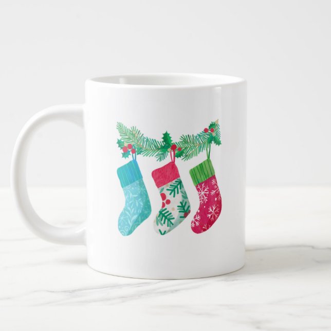 Taza De Café Gigante Snowy Christmas Mug – Winter Wonderland Cocoa & Co (Izquierda)