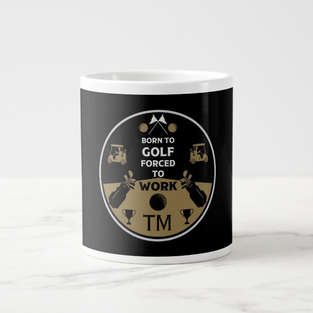 Taza De Café Gigante Sobre el golfista de cumpleaños de Hill (Frente)