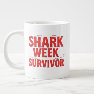 Taza De Café Gigante Sobreviviente de la Semana del Tiburón