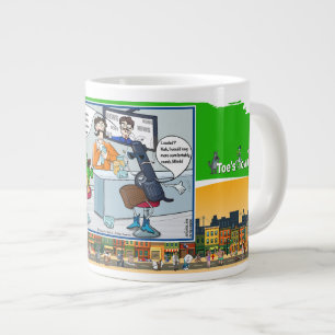 Taza De Café Gigante Socios en el Crimen Juego de Palabras Literal Hu