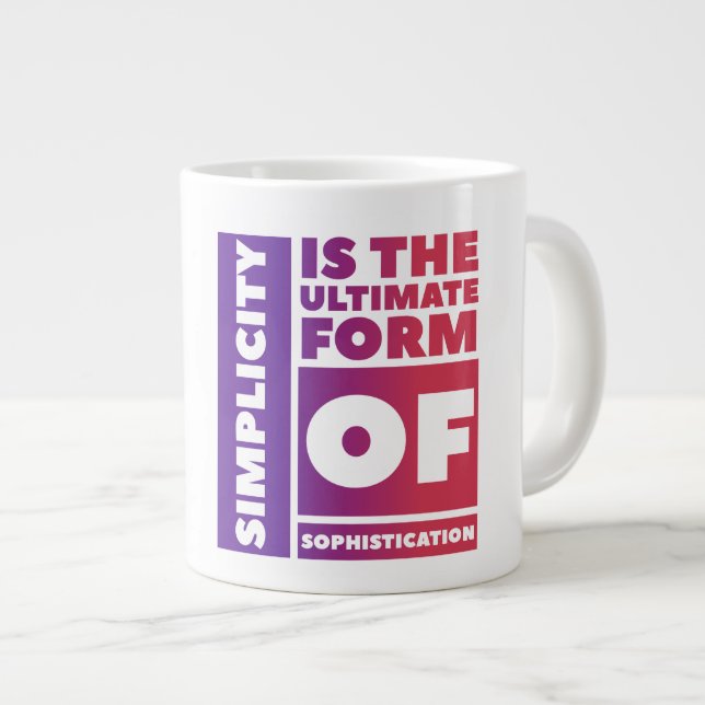 Taza De Café Gigante Sofisticación. - Jumbo Mug (Derecha)