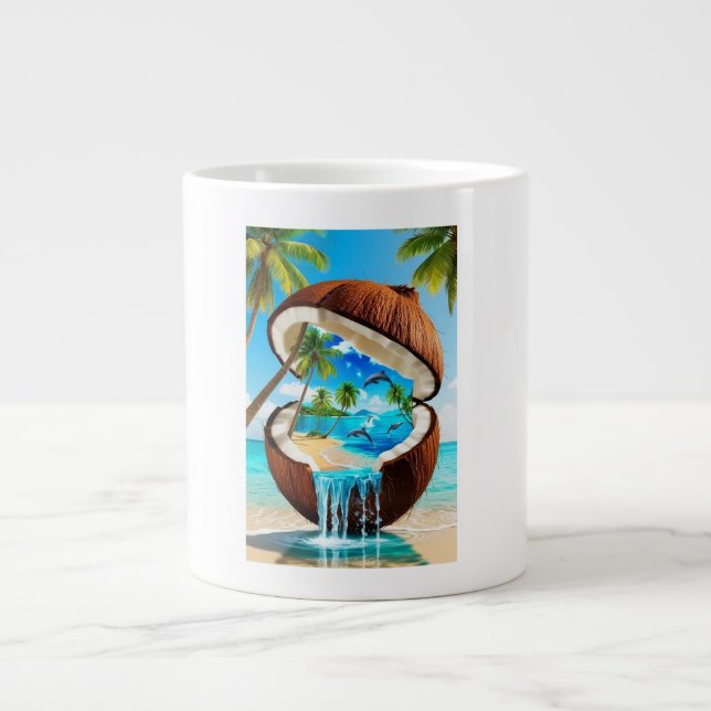 Taza De Café Gigante Sol de coco (Frente)