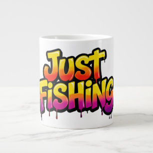 Taza De Café Gigante Solo Pescando Arcoíris Goteante Regalo Divertido p