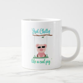 Taza De Café Gigante solo relajándose - cita de cerdo