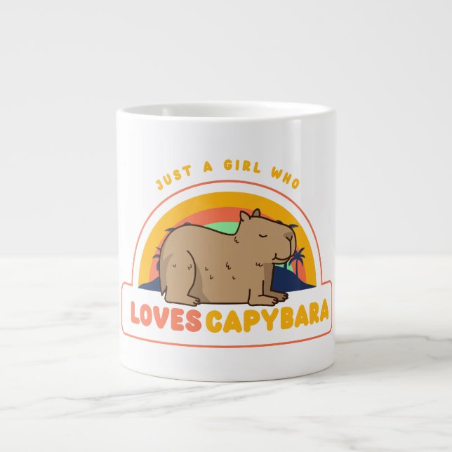 Taza De Café Gigante Sólo un Chica que ama a Capybaras (Frente)