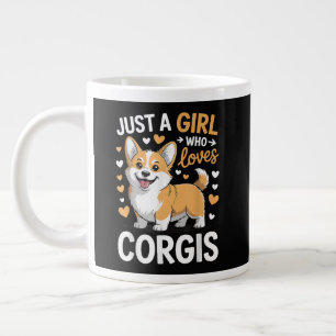 Taza De Café Gigante Solo una chica que ama Corgis