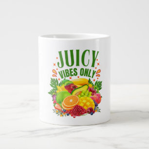 Taza De Café Gigante Sólo Vibraciones Jugosas: Frutas Frescas y Vida Sa