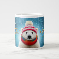 Sombrero de oso polar con sombrero y bufanda