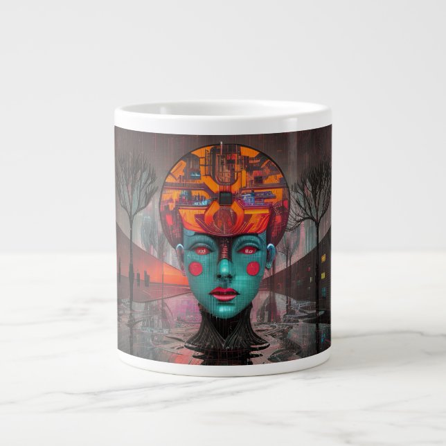 Taza De Café Gigante Soñando Digitalmente (Frente)