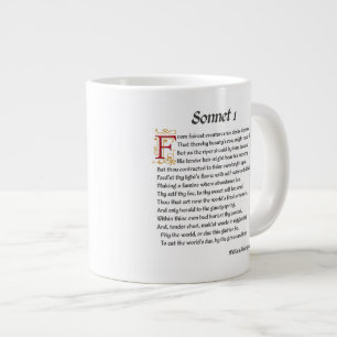 Taza De Café Gigante Soneto 1 de Shakespeare