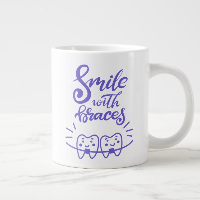 Taza De Café Gigante Sonrisa con correas| Dientes sonrientes (Derecha)